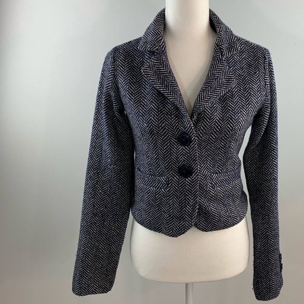 Tommy Girl Blue & White Blazer Jacket Size Medium